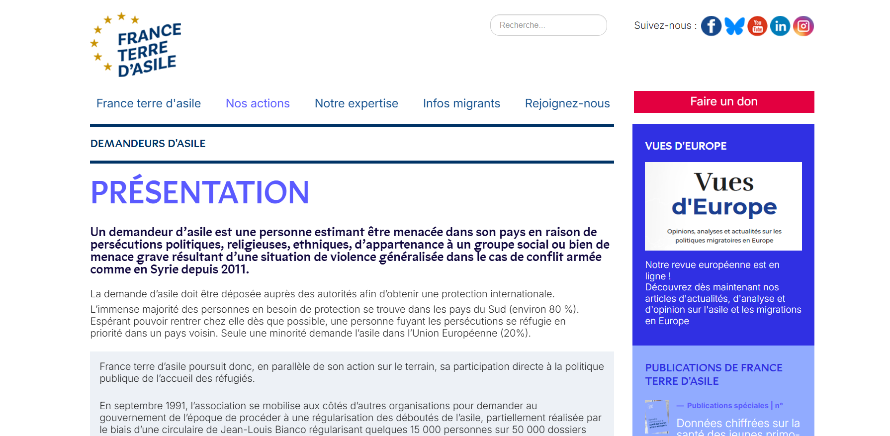 FTDA - site général